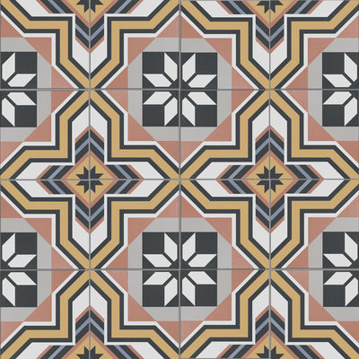 কেনা ২৫x২৫সেমি হলুদ গোলাপী সিরামিক বাথরুম এবং রান্নাঘরের মেঝে জন্য রাস্টিক টাইল অনলাইন উত্পাদন