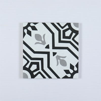 কেনা 20x20cm সিরামিক রাস্টিক টাইল, ইনডোর ফ্লোরের জন্য কালো, ধূসর, সাদা অনলাইন উত্পাদন
