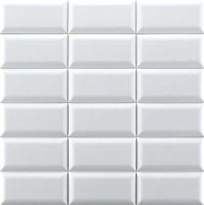 কেনা রান্নাঘর বাথরুমের জন্য সাদা চকচকে সিরামিক ওয়াল টাইলস 75x152 মিমি অনলাইন উত্পাদন
