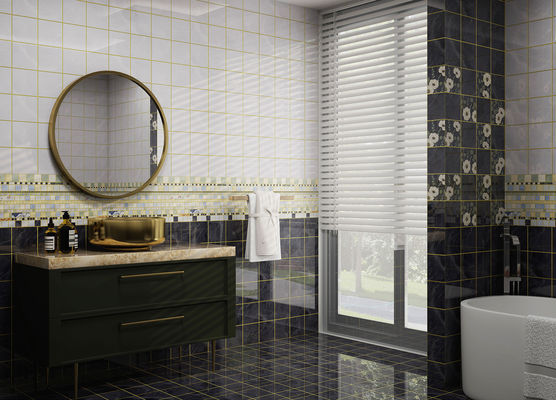 কেনা 300x600 মিমি ভিনটেজ সিরামিক ওয়াল টাইল অন্ধকার ধূসর আয়না পৃষ্ঠ অনলাইন উত্পাদন