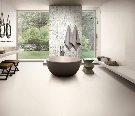 কেনা বেজ 750x1500mm অ্যান্টিব্যাকটেরিয়াল নরম গ্লাসযুক্ত পোরসেলান মেঝে টাইল অনলাইন উত্পাদন