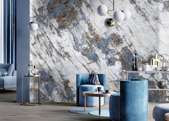 কেনা নীল সিন্টারড পাথর পিউ স্ল্যাব 1200x2400 মিমি দেওয়াল সজ্জা অনলাইন উত্পাদন