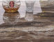 গোল্ডেন লাইন পোলিশ ভিট্রিফাইড টাইল, 800x800 মিমি 0.5 বিবিউল রেট মার্বেল গ্ল্যাজড টাইল