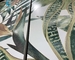 60x120cm ফুল সোনার রঙের মেঝে টাইলস বেডরুম শোভাকর চীনামাটির বাসন টাইলস