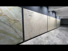 ইনডোর মেঝে নকশা এবং লিভিং রুম জন্য পোলিশ গ্লাস টাইলস গোলাপী 900x1800x9mm