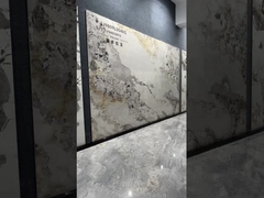 900x1800x9mm লিভিং রুমের জন্য পোলিশ গ্লাসযুক্ত টাইলস অ-স্লিপ হালকা হলুদ টাইল