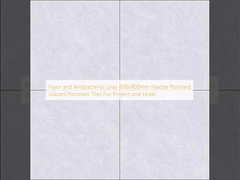 মেঝে এবং অ্যান্টিব্যাকটেরিয়াল গ্রে 800x800 মিমি মার্বেল পোলিশ গ্লাসড পোরসিলিন টাইলস প্রকল্প এবং হোটেলের জন্য