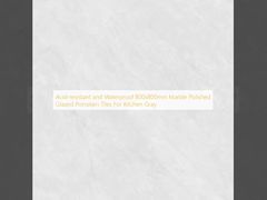 অ্যাসিড প্রতিরোধী এবং জলরোধী 800x800mm মার্বেল পোলিশ গ্লাসযুক্ত পোরসেলান টাইলস রান্নাঘরের জন্য গ্রে