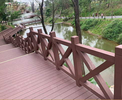 WPC বেড়া প্যানেল 2000x1200mm কাঠ প্লাস্টিক কম্পোজিট রেলিং