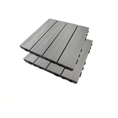 30x30mm কাঠের প্লাস্টিক কম্পোজিট ফ্লোর প্যানেল গ্রে স্টিচড বিল্ডিং আউটডোর বোর্ড WPC প্লাঙ্ক ব্যালকনি