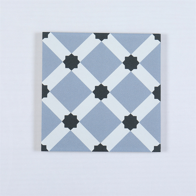 নীল সিরামিক রাস্টিক টাইল 20x20cm কাদা ইনডোর ফ্লোর