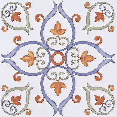 সাদা নীল সিরামিক রাস্তার টাইল 20x20 সেমি এএএ গ্রেড মেঝে দেয়াল