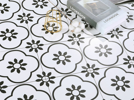 20x20 সেমি কালো সাদা সিরামিক রাস্তার টাইলস এএএ গ্রেড ইনডোর মেঝে দেয়াল