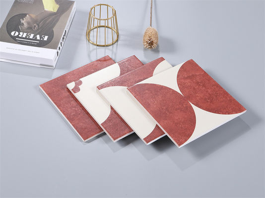 ঘরের মেঝে ও দেয়ালের জন্য লাল বেজ ২০x২০ সেমি সিরামিক রাস্টিক টাইল