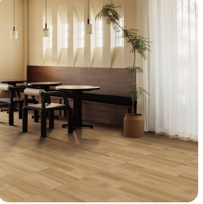 600x1200mm ব্রাউন কাঠের চেহারা পোরসেলান টাইলস AAA গ্রেড