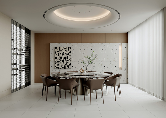 Terrazzo 600x1200mm ম্যাট পোরসিলিন লিভিং রুম জন্য গ্লাসযুক্ত টাইলস টেকসই বেডরুম মেঝে টাইল
