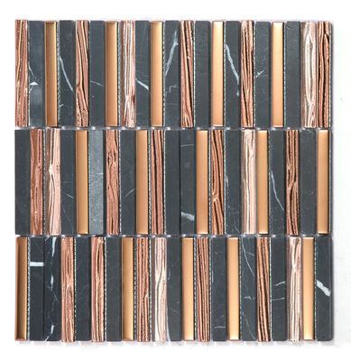 টেকসই 282x294mm অভ্যন্তরীণ প্রাচীর অফিস এবং লিভিং রুমের জন্য প্রাকৃতিক পাথর মোজাইক