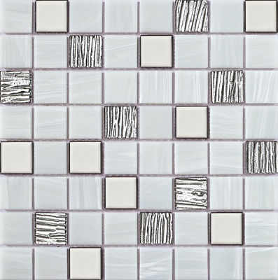 সাজসজ্জা এবং প্রকল্পের জন্য 304x304 মিমি অভ্যন্তরীণ প্রাচীর গ্লাস সুইমিং পুল মোজাইক