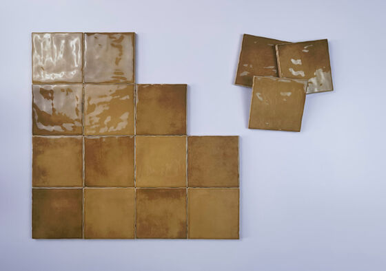 লিভিং রুম এবং বেডরুমের জন্য বাদামী স্ক্র্যাচ-প্রতিরোধী 10x10 সেমি সিরামিক ওয়াল টাইলস