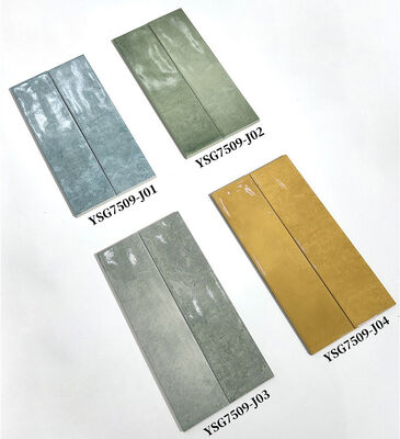 অফিস এবং বাথরুমের জন্য জলরোধী নীল ৭৫x৩০০মিমি গ্লসি ইন্ডোর সিরামিক ওয়াল টাইলস