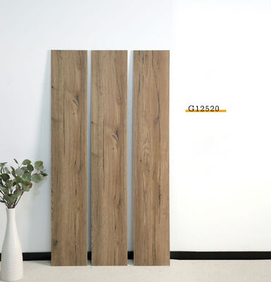 লিভিং রুম এবং বেডরুমের জন্য ব্রাউন অত্যাশ্চর্য 200x1200 মিমি ইনডোর পোরসিলিন ফ্লোর টাইলস