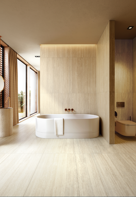 Grade AAA Stain-resistant Cream Beige Travertine 600x1200mm Special Glazed Matt Indoor Floor Porcelain Tiles For Balcony and Living Room