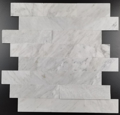 4 মিমি প্রাকৃতিক পাথর মোজাইক টাইলস 300x300 মিমি চকচকে রাস্তার