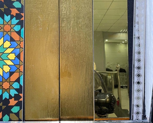 গোল্ডেন কাঠের টেক্সচার পোরসেলান মেঝে টাইলস 150x900mm