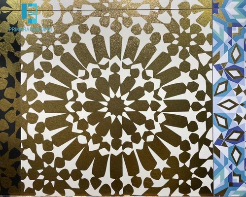 60x60cm সান ফ্লাওয়ার গোল্ড কালার ফ্লোর টাইলস 3D ইঙ্কজেট প্রিন্টিং