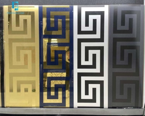 বিলাসবহুল ভবনের জন্য 300x600 মিমি গোল্ডেন গ্লাসড পোরসেলান ফ্লোর টাইলস